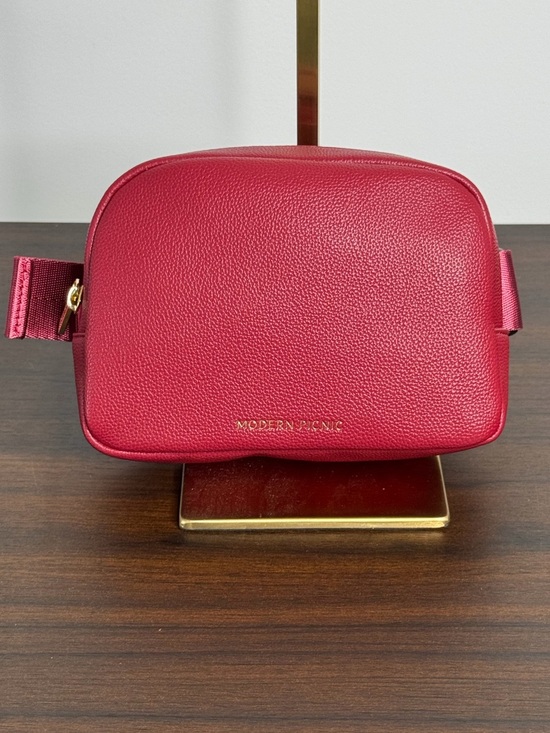 Modern Picnic Handbags - Modern Picnic Red Vegan Leather Belt Bag / Fanny Pack